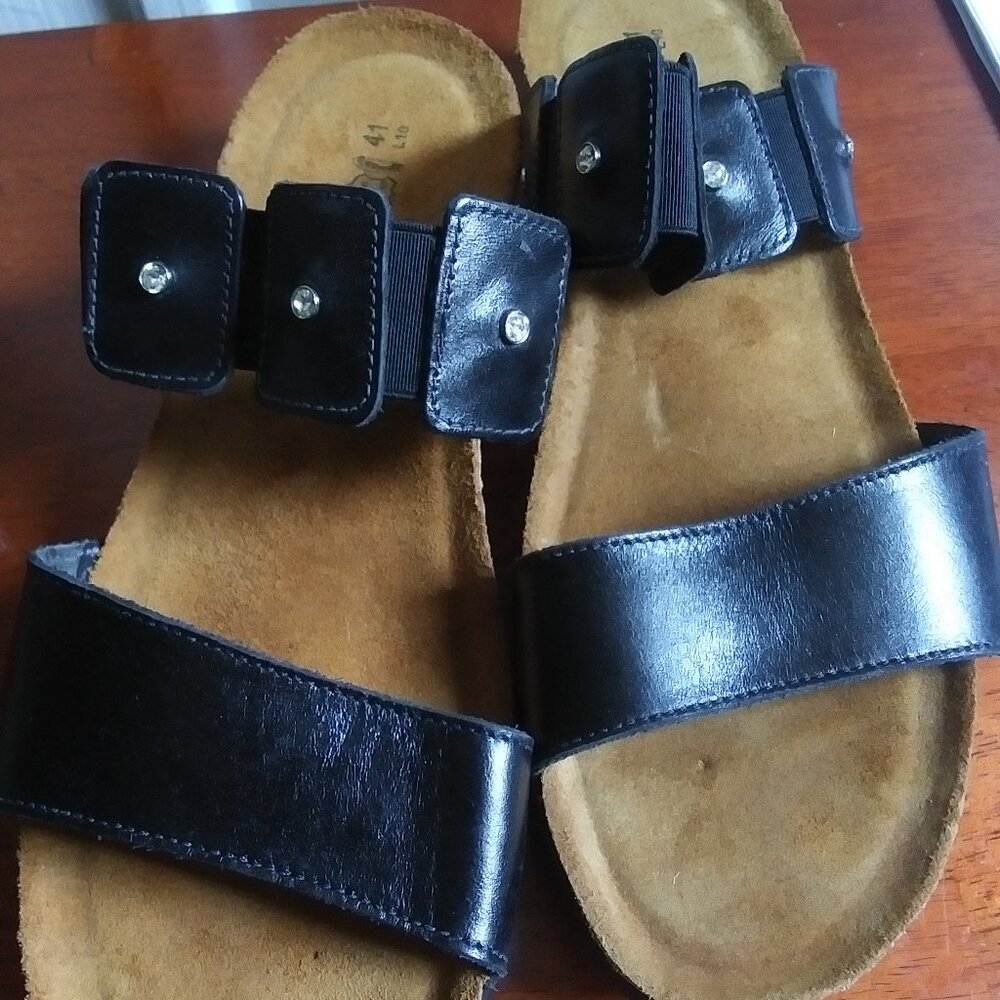 The NAOT ASHLEY Sandal Shoes Slip-on Black sz USA 10 /EU 41 Leather